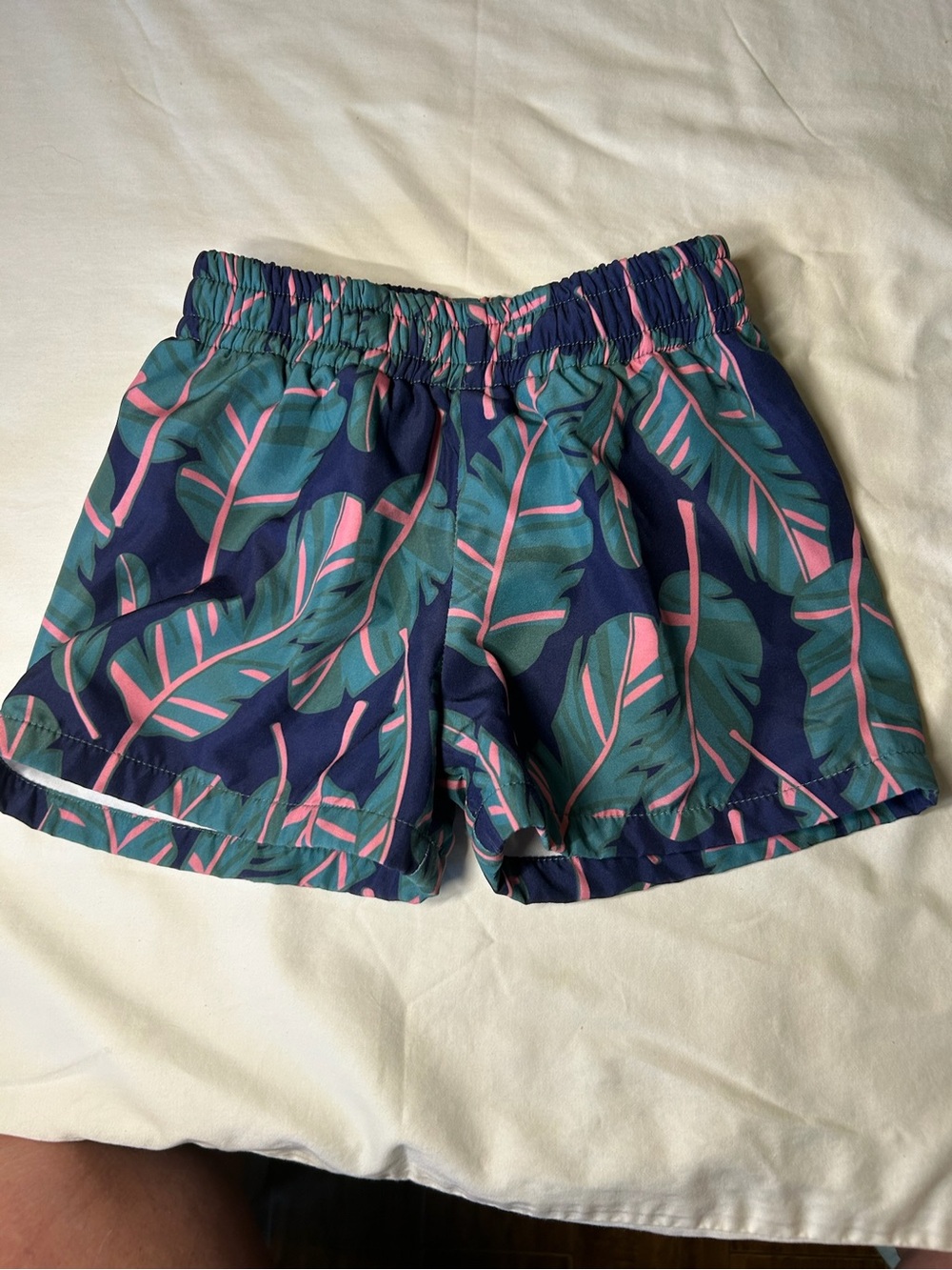 Tropical Print Women’s Shorts in Navy, Green & Pink